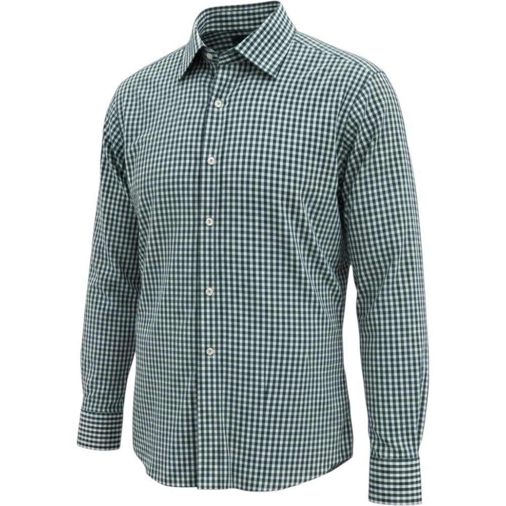 Louis Philippe Button Down Shirt Mens 42 Tailored Fit Gingham Check Excellent
